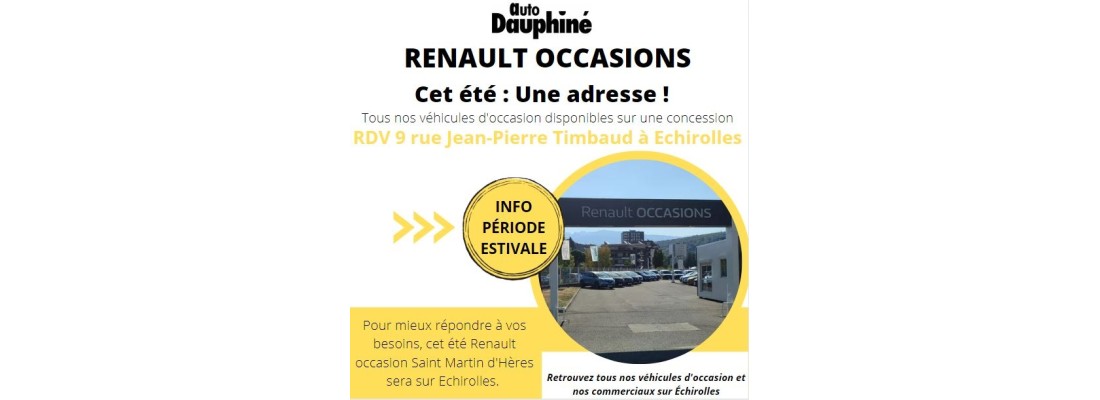 INFO ESTIVALE RENAULT OCCASION SAINT MARTIN D'HÈRES