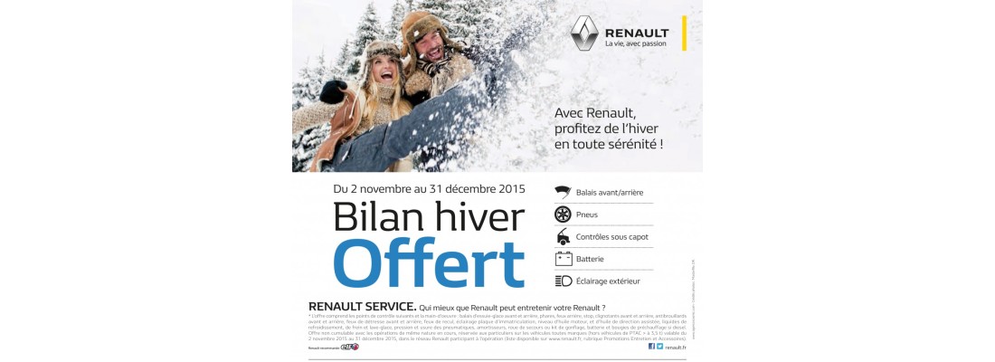 BILAN HIVER OFFERTCHEZ RENAULT AUTO DAUPHINE