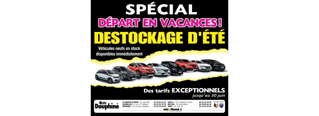 DESTOCKAGE ETE VEHICULES NEUFS!