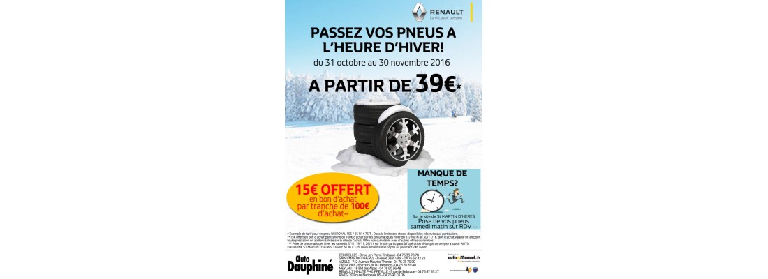 PROMO SUR LES PNEUS