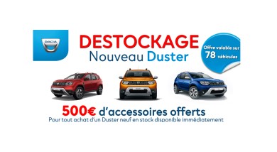 DESTOCKAGE NOUVEAU DUSTER