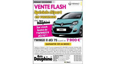 VENTES FLASH SPECIALE DEPART EN VACANCES SUR TWINGO II