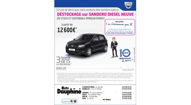 DESTOCKAGE DACIA SANDERO CHEZ AUTO DAUPHINE