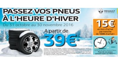 Passez vos pneus à l'heure d'hiver