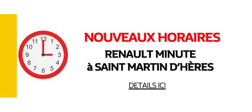 NOUVEAUX HORAIRES RENAULT MINUTES SMH